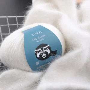 50g 340m Long Hair Mink Angora Rabbit Yarns 14s 2 Thick Thread Fluffy Embroidery Fluff Dyed Patterns Recycled Feature
