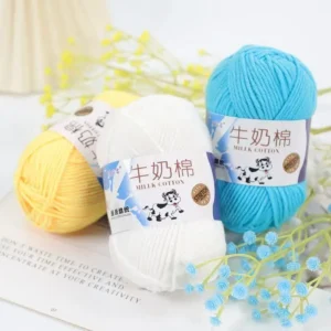 50g 5ply Soft Worsted Baby Yarn 100% Acrylic Milk Cotton for Crochet Flame Retardant Hand Knitting Yarn Various