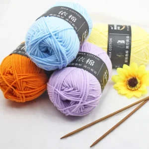 50g/Ball 4ply 90 Colors Soft Worsted Knitting Baby Yarn Thick Milk Cotton Yarn for Crochet