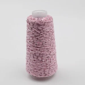 50g Recycled Metallic Knitting Yarn Blended Weaving Dyed Pattern Pure Silver Lurex Fabric Gold Sequins+Pure Silver