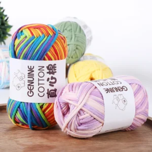 50g Sincere Cotton Fancy Hand Crocheting Yarn 68% Cotton 32% Nylon Hand Woven Diy Crochet Yarn Hand Knitting Yarn