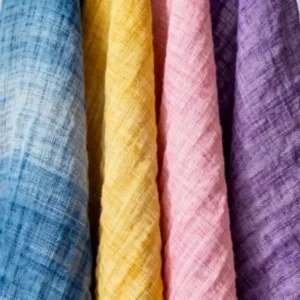 55% Linen 45% Cotton Yarn-Dyed Organic Woven Linen Fabric Eco-Friendly Blackout DIY Home Textiles Garments Shirt Curtain