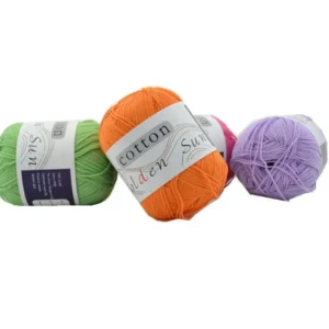8 Soft 100% Cotton Yarn Skeins Combed and Dyed for Crochet Knitting Sewing and Weaving Patterns Craft Yarn
