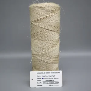 900m/kg Raw Unclipped Sisal Yarn 100% Sisal Fiber Eco-Friendly Sisal Rope Single-ply Thread Spun Yarn for Hand Knitting & Sewing