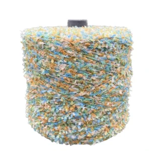 ANGHUI Custom Colors Eco Friendly Recycled 100% Polyester High Tenacity Fancy Crochet Yarn Dyed Space Dye for ChaneStyle Jacket