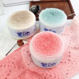 Anti-Pilling Acrylic Blended Yarn 190g Gradient Color Cake Fancy Yarn Soft Crochet Yarn for Knitting Blankets Sweaters