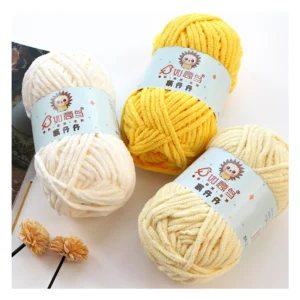 Baby Blanket 100% Polyester Chunky Chenille Fancy Yarn for Hand Knitting