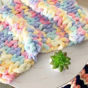 Blend Color Options Available Fancy Yarn Blanket Plush Fluffy Hand Thick Needle Polyester Acrylic for Hand Knitting
