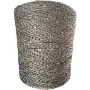 Blended Viscose Chips Sequins Nylon PBT Knitting Yarn Silver Thread High Elastic Metallic Yarn with Shining Effect