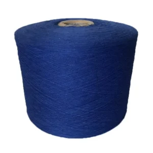 Blue Cotton Knitting Yarn for Socks Eco-Friendly Ne 12/1 16/1 20/1 OE Recycled Blended Yarn