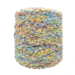 Butterfly Velvet 100% Polyester Space Dye Eco Friendly Recycled High Tenacity Knitting Yarn for Chanelstyle Jackets