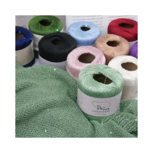 China Entity Factory Direct Sale Blended Yarn Spring and Summer Linen Silk Sequin Crochet Yarn