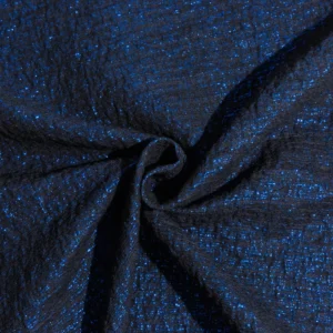 China Factory Customized Metallic Yarn Dyed Brocade Luxury Dress Jacquard Polyester Microfiber Fabric