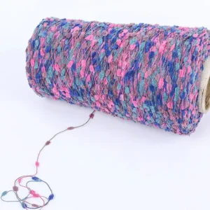 China Manufacturer Fancy Yarn 100%polyester Space Dyed Knot Yarn for Tweed Fabric