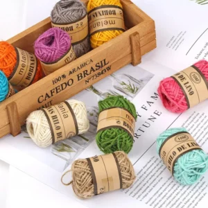 China Nature Jute Rope String for Decoration DIY Jute Twine Colorful Dyed Jute Yarn