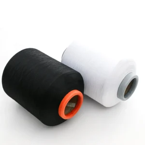 Colored Spandex Covered Core Spun DTY Filament Yarn 3075 High Tenacity 100% Polyester for Embroidery & Knitting