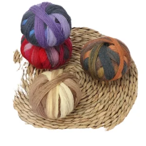 Colorful Rainbow Cotton Blended Yarn 32s Ring Spun Eco Friendly Recycled Dyed Embroidery Knitting Pattern for Hand