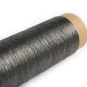 Conductive Core Flexible Sewing Thread Electrical Resistance Wire Stainless Steel Fiber Spun Yarn 8um Anti Uv Metallic Yarn