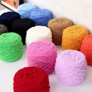 Coral Fleece Chenille Fancy Yarn for DIY Hand Knitting Crochet Scarf and Hat