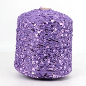 Cotton 3MM 6MM Bling Sequin Yarn for Garments and Hand Knitting Fancy Yarn