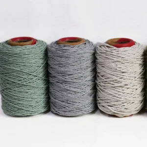 Cotton Poly Cord Thick 2mm Colored Yarn for Hand Knitting Carded Fancy Yarn with Dyed Pattern