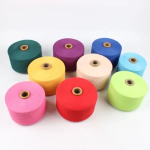 Cotton Yarn Colorful Regeneration Blend Thread 20/2 Recycled Polyester Cotton Yarn for Knitting Weaving