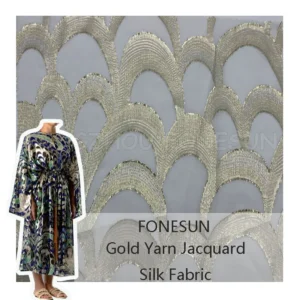 Customized 100 Silk Textiles Customer Print Fabric Gold Yarn Lurex Chiffon Costume Wedding Metallic Fabrics