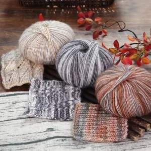 Customized Colorful Dyed Cotton Blended Yarn for Hand Weaving Knitting Sewing