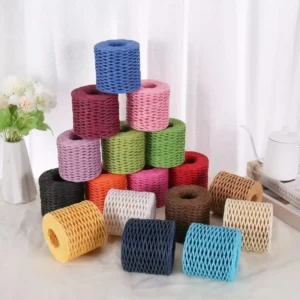 DIY Raffia Woven Bag and Summer Straw Hat Materials 100% Cotton Thread for Hand Knitting Fancy Yarn Style