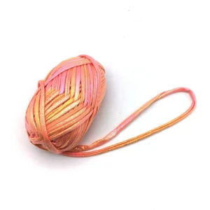 DIY Shiny Hooked Shimmer Metallic T Shirt Yarn Crochet Roll for Crocheting Bags