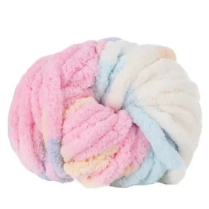 DIY Soft Fluffy 100% Polyester Chenille Fancy Yarn Handmade Chunky Yarn Knitting Socks