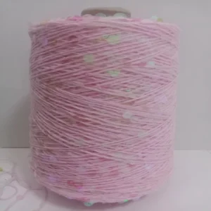 Dark Pink Sequin Sparkle Yarn Fantasy Thread Polyester Lace Lame Fancy Yarn