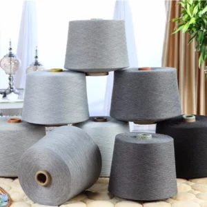 Direct Buy China 100% Polyester Ring Spun Yarn Melange Polyester Spun Yarn Dyed Polyester Yarn