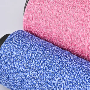 Direct Supply Two Color Dyed Recycled Cotton Blended Yarn Anti Pilling Soft Skin Friendly Custom OE Air Spinning Yarn