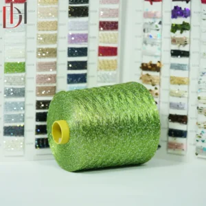 Dyed 100% Polyester Double Twist Cowl Clothing Decoration Warmth Preservation 4cm Glass Yarn Fabric