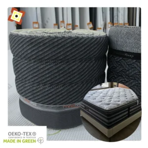 Eco Friendly Jacquard Tricot Mattress Border Knitted Polyester Yarn Dyed Pattern Stretch Ready Abrasion Resistant Anti Bacteria