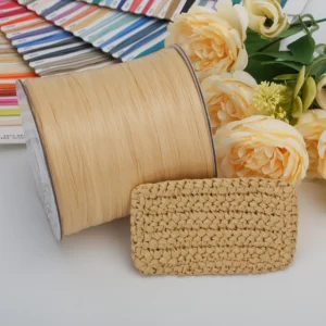 Eco-friendly Sustainable Matte Raffia Weaving Knit Raffia Yarn for Crocheting Basket Recycled