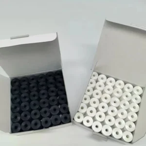 Embroidery Pre Wound Bobbins Thread 100% Polyester Size L 144 Bobbins Per Box Black 75D/2 Bobbin Thread Sewing Thread