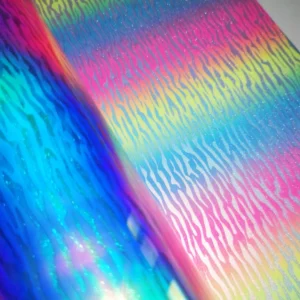 FLYBAO Factory Rainbow Metallic PET Yarn GRS OEKO Certified Colorful Decoration for Gifts Packaging & Printing Product