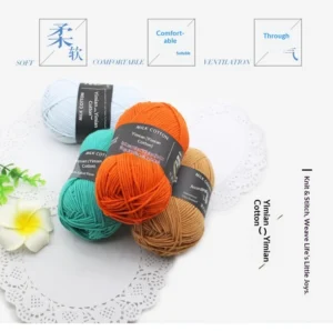 FORWARD Various Colors Stock DIY Hand Knitting Weaving Acrylic Cotton Blended 4ply 50g Anti-Pilling Strong Ring Embroidery Yarn