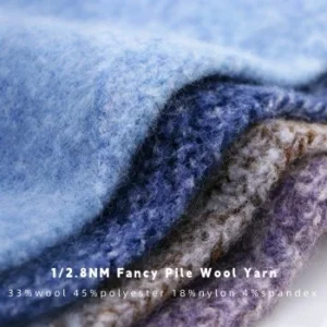 Factory 1/2.8NM 45% Polyester 18% Nylon 4% Spandex Fancy Stock-dyed Double Twist Spun Blended Yarn Lightweight Soft