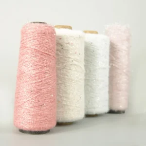 Factory 100% Cashmere Yarn+Lurex Sequin Bean 2/26NM Ready Made Custom Fancy Yarn for Luxury Dress