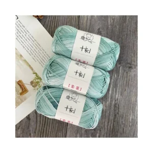 Factory 3 Strands 100% Cotton Dyed Fancy Spun Yarn Recyclable Anti Pilling for Hand Knitting Weaving Scarf Crochet