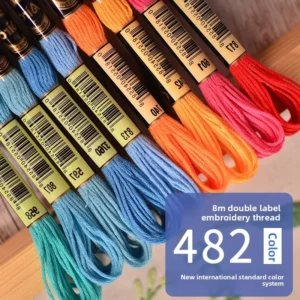 Factory Cross Stitch Thread DMC Color 8 m 482 Polyester Embroidery Thread Accessories Manual Home Textiles