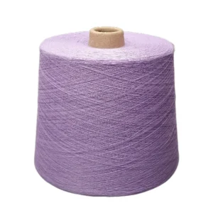 Factory Direct Sale 100% Cotton 32 Combed Yarn Light Purple Hand Knitting Recycled Open End OE Cotton Blended Yarn