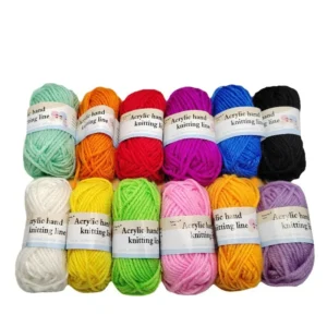 Factory Direct Supply Cross Border Foreign Trade Multi Color Chenille Yarn Set 4 Strand Hand Knitted Spun Acrylic 8 Count Yarn