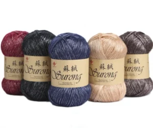 Factory Egyptian Long Staple Cotton Suede Fancy Knitted Yarn 7S Count 10 Colours