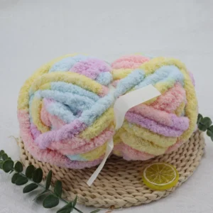 Factory Outlet High Quality Organic Chenille Crochet Blanket Hand Knitting 500g Chunky Chenille Jumbo Chunky Yarn