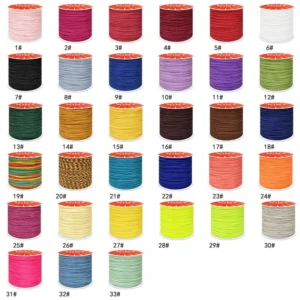 Factory Price No.72 Cotton Thread Rope 0.8mm Nylon Cord 45mi/roll Wire Multi-Color Beading String Jewelry Findings Components