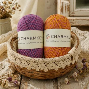 Fancy 100% Acrylic AB Tweed Yarn Colorful Twisted Spun Yarn for Hand Knitting and Crochet